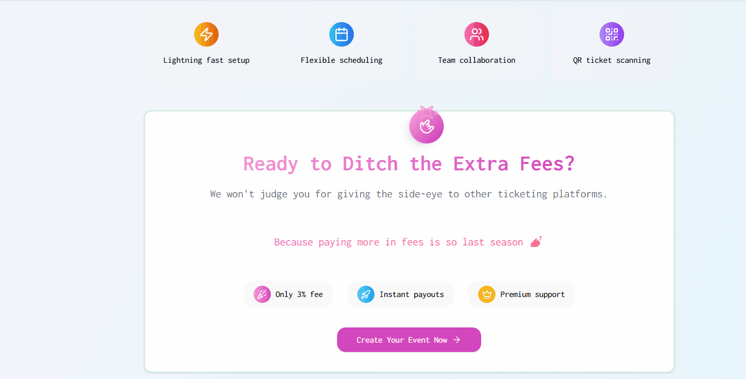 Organizer registration form demonstration