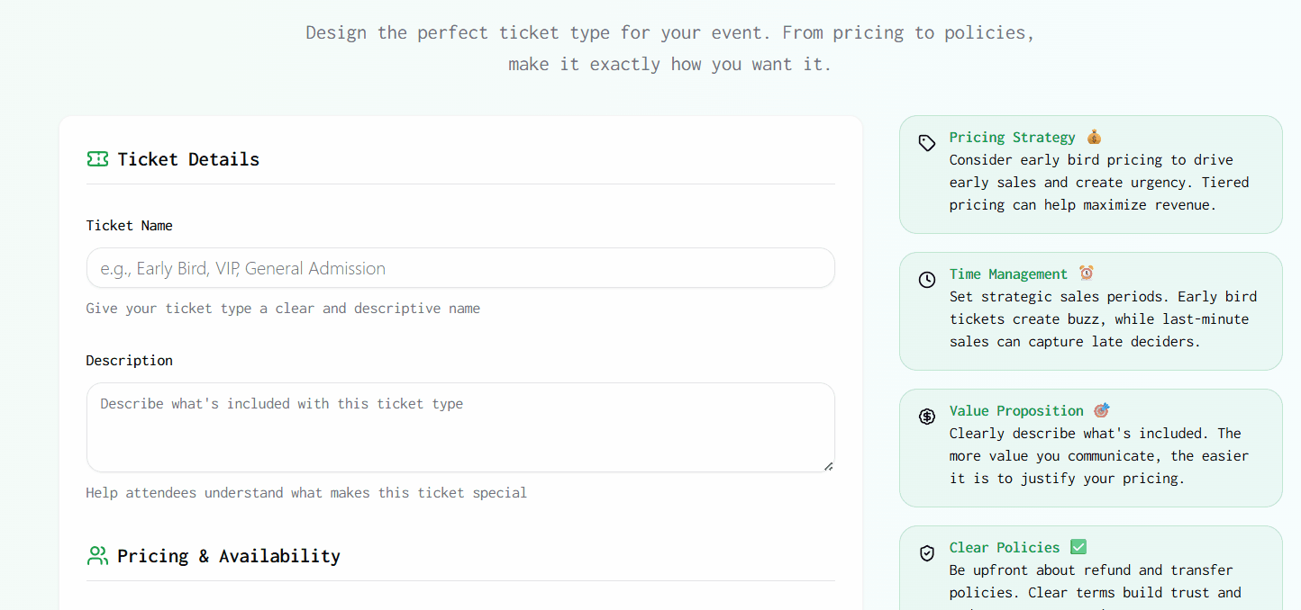 Creating tickets demonstration